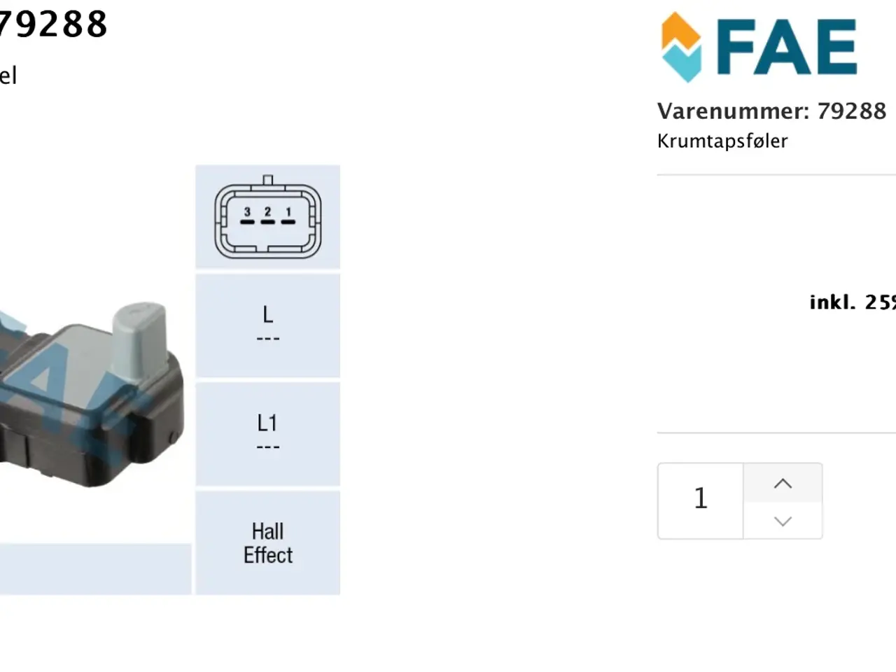 Billede 4 - Krumtapføler sensor impuls ny