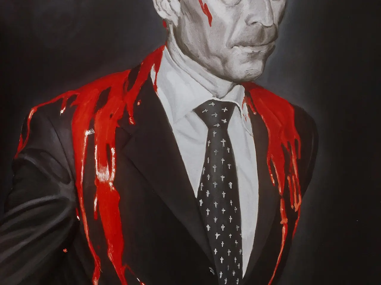 Billede 3 - Ubrugt Peter Carlsen plakat – "Krigens Spøgelse"