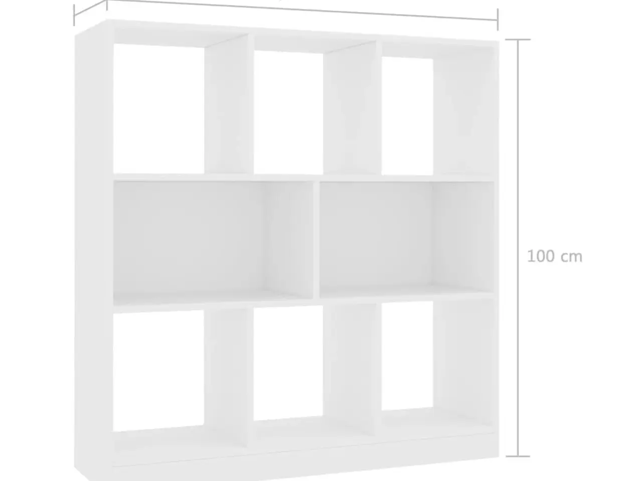 Billede 6 - Bogreol 97,5x29,5x100 cm konstrueret træ hvid