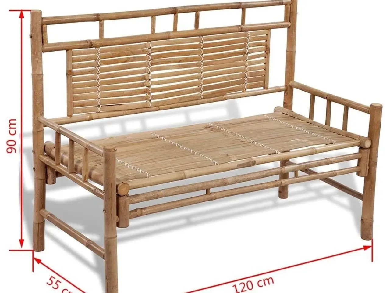 Billede 5 - Havebænk i bambus - 120 cm