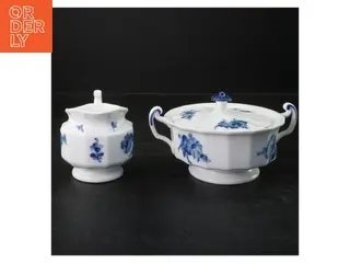 Porcelænssæt med låg fra Royal Copenhagen (str. Ø. 13 cm og ø. 8 cm)
