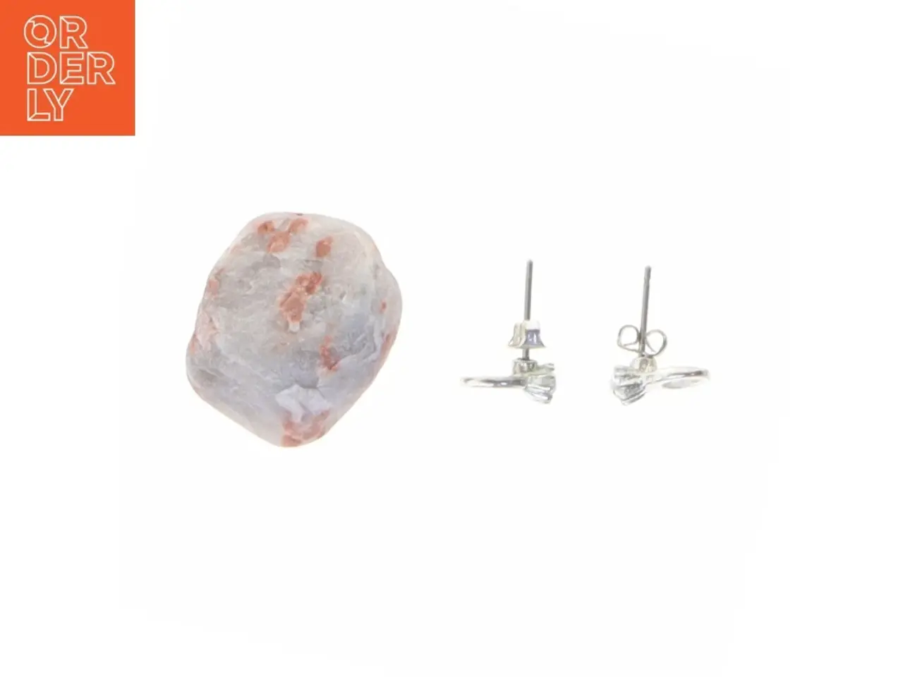 Billede 3 - Krystal og øreringe (str. Ørering en x 0,5 cm steen 2,2 cm)