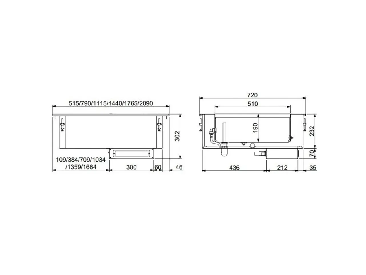 Billede 2 - Bain marie – 790x720x302 mm – 2/1 GN