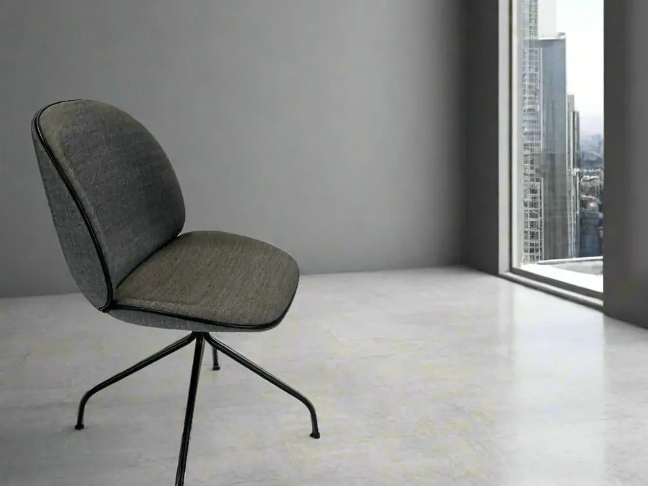 Billede 2 - GUBI Beetle Meeting Chair Stol – Grå med Sort Stel