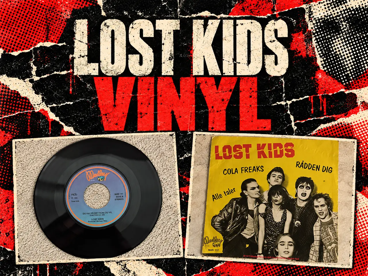 Billede 1 - Lost Kids – 2 vinylsingler – 7" dansk punk sjælden