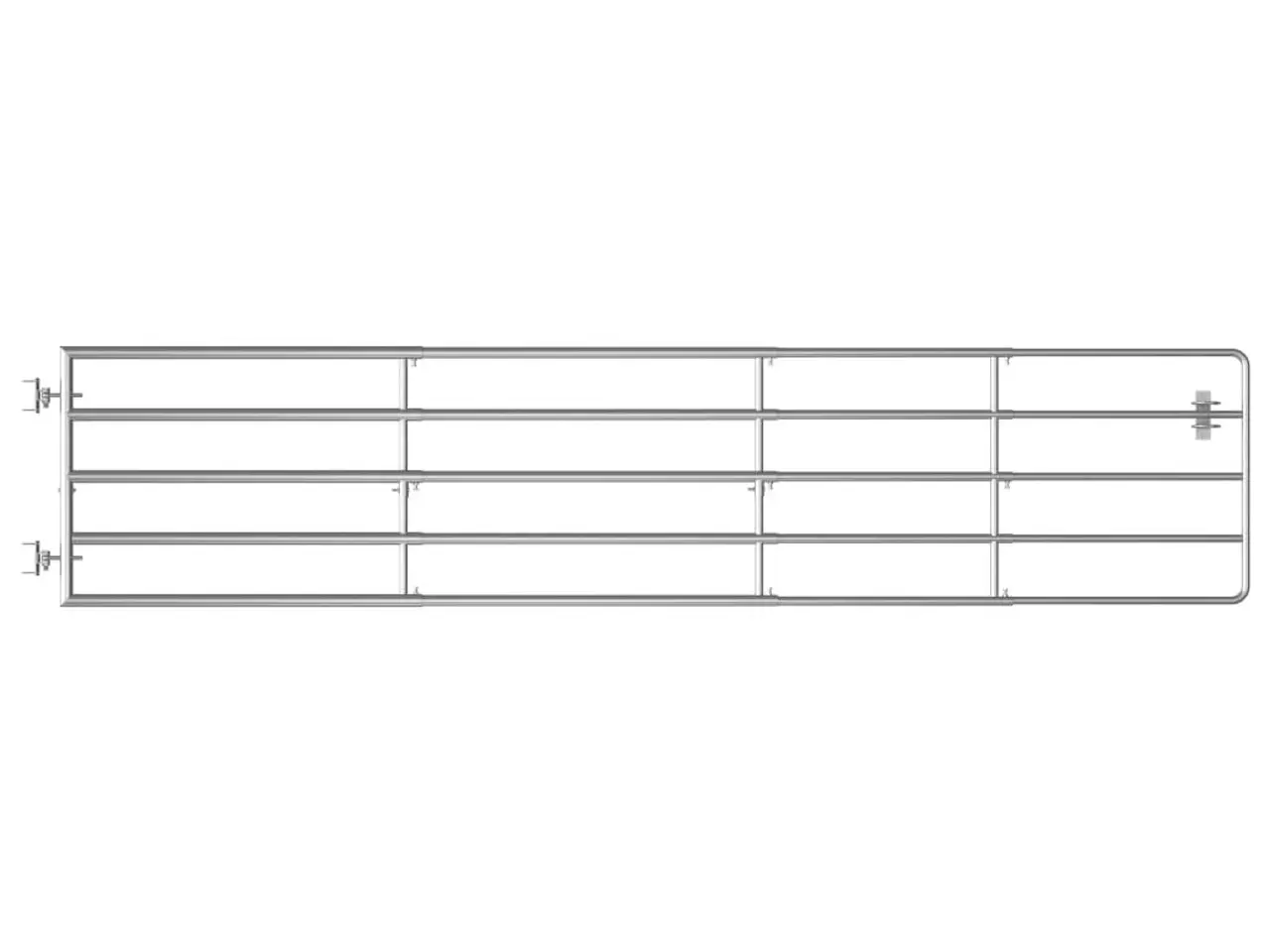 Billede 2 - Markport 5-stangs 150-400 x 90 cm - sølvfarvet