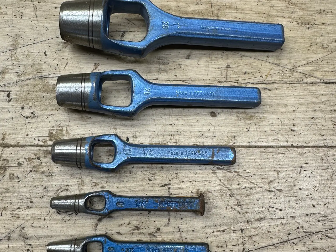 Billede 1 - Huggepiber, 25, 20, 13, 6, 5 mm - drop forged