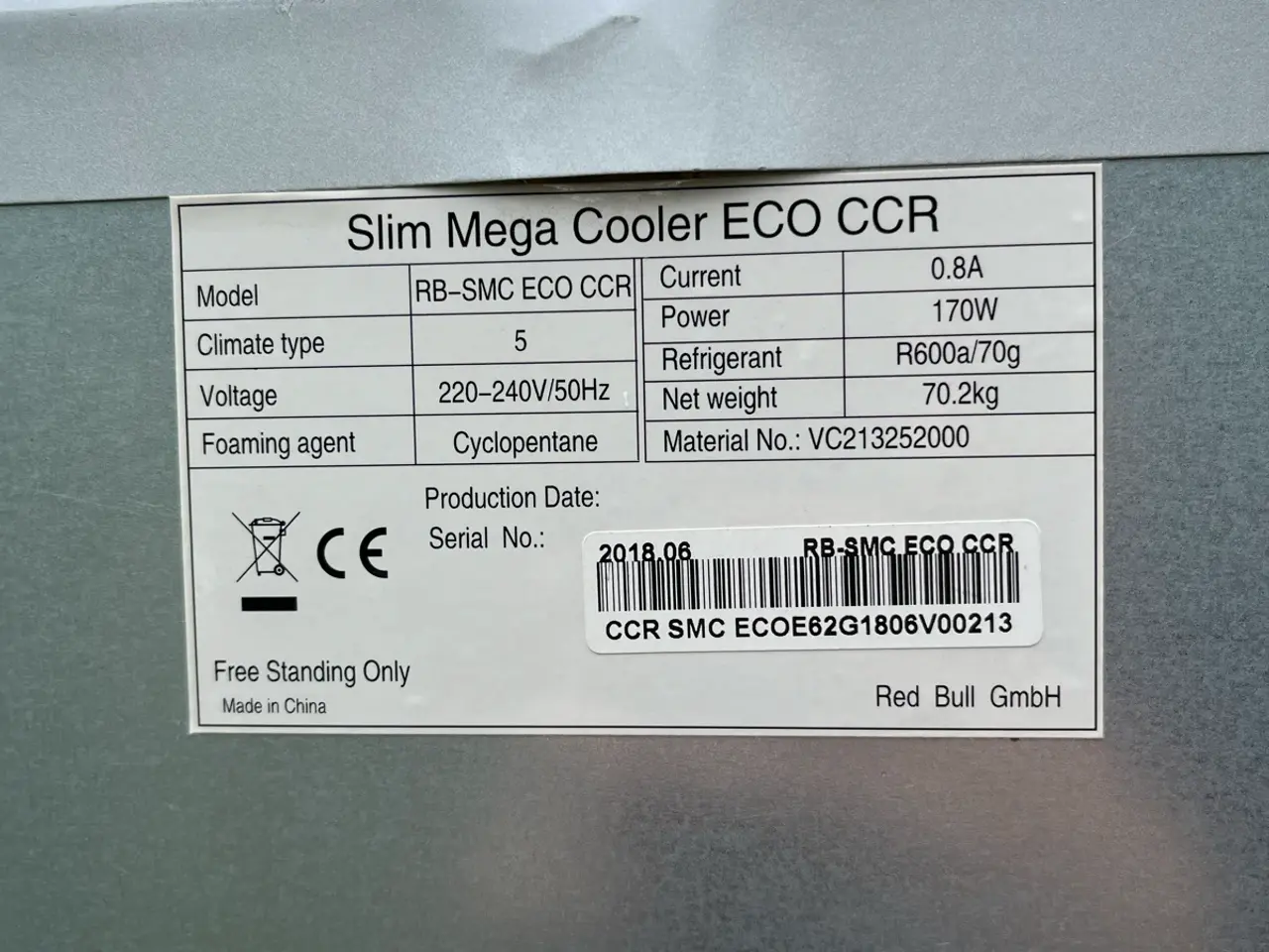 Billede 3 - Originalt Red Bull Slim Mega Cooler – LED og køler