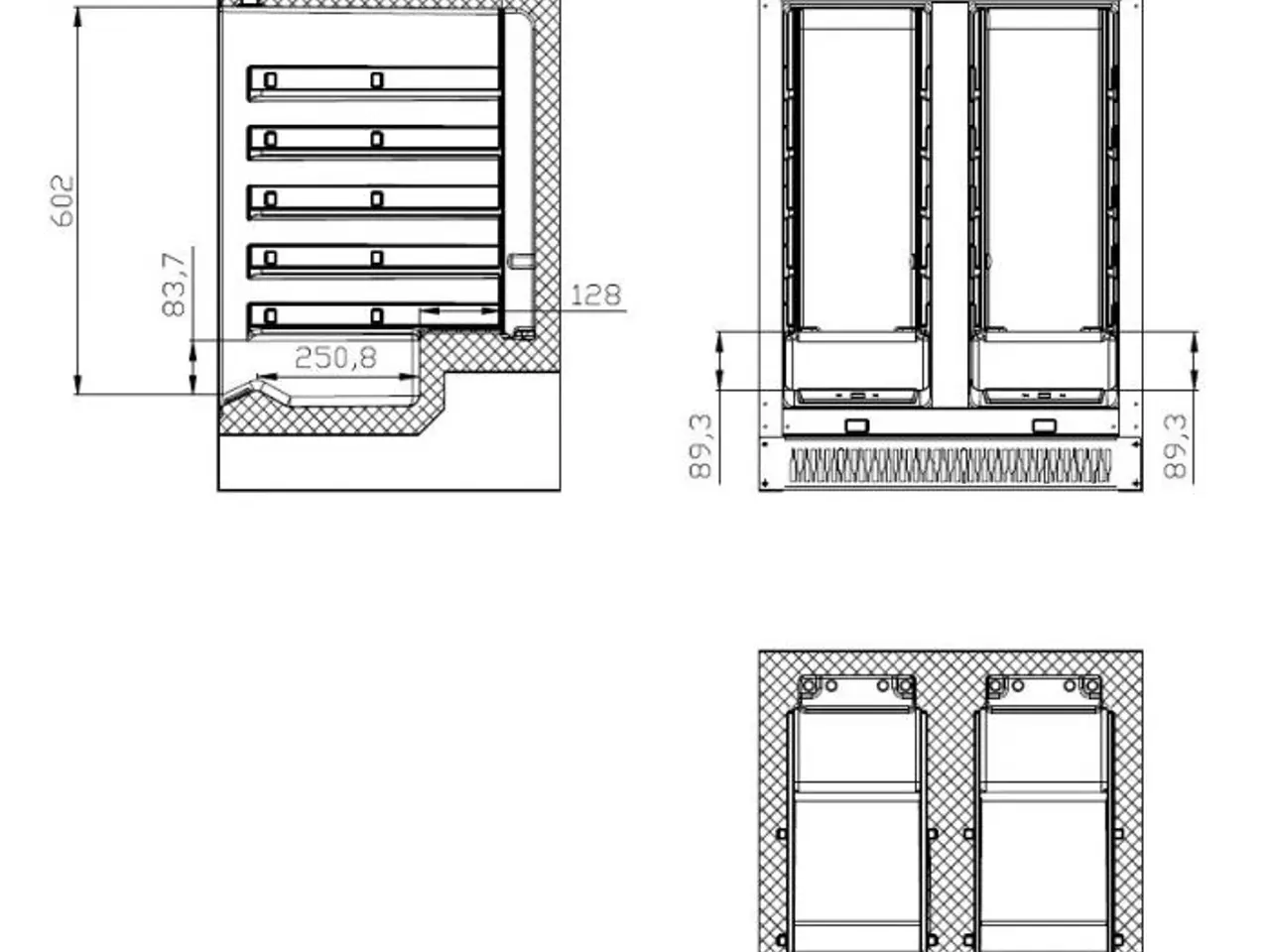 Billede 4 - Vinkøleskab 100 L – 2 zoner B595 x D870 x H820 mm