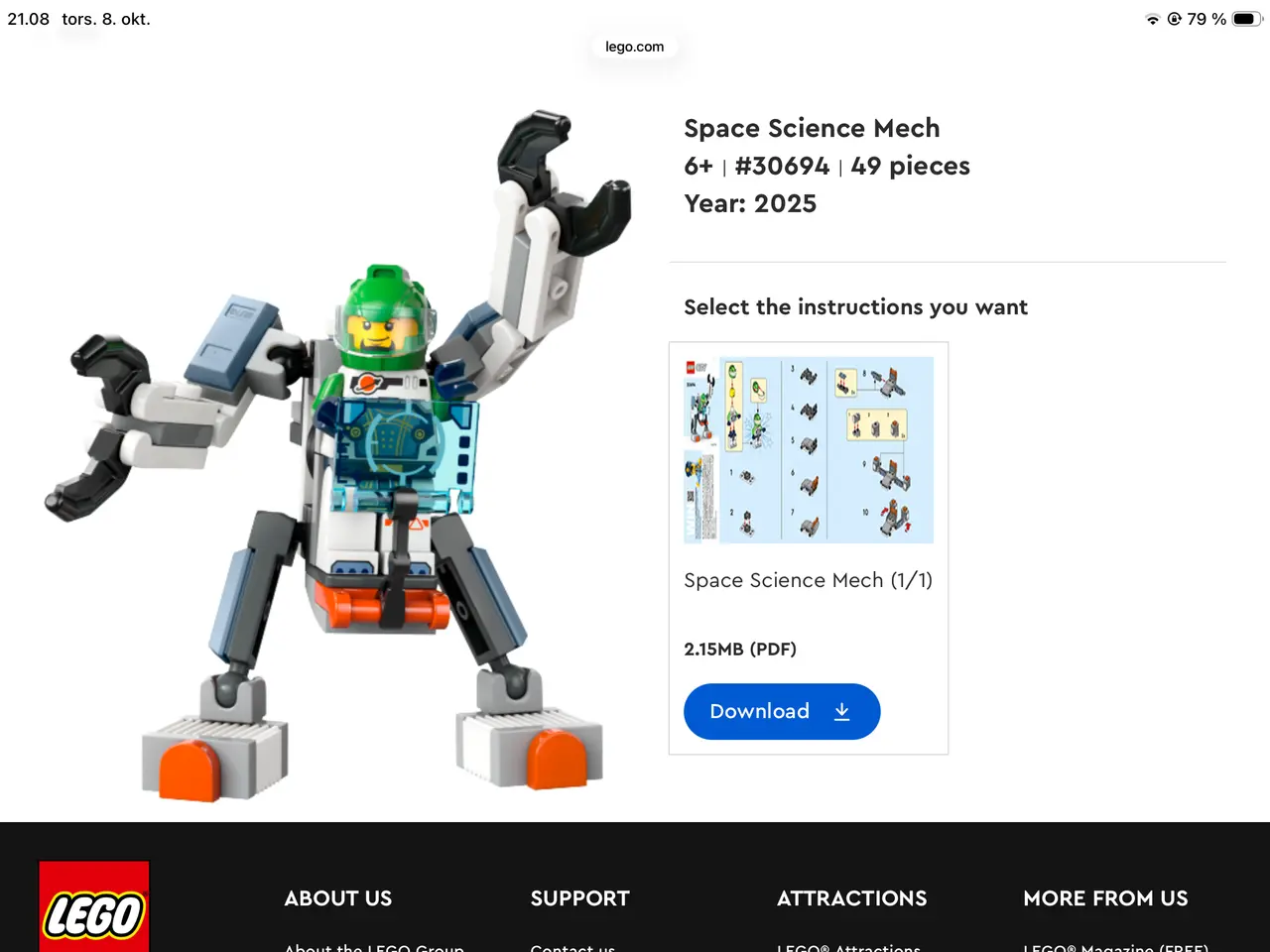 Billede 3 - Kalendergaver lego kat og 2 space science mech
