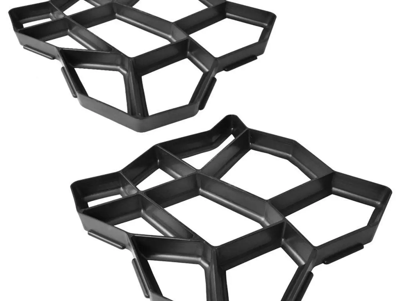 Billede 1 - Fliseforme til haven 42 × 42 × 4 cm - sæt af 2