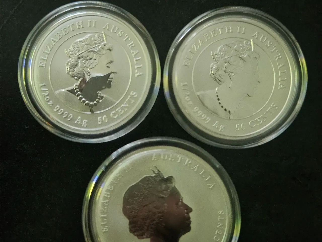 Billede 2 - 3x 1/2 OZ sølv 999