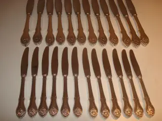 ROKOKO sølvknive, middag og frokost,