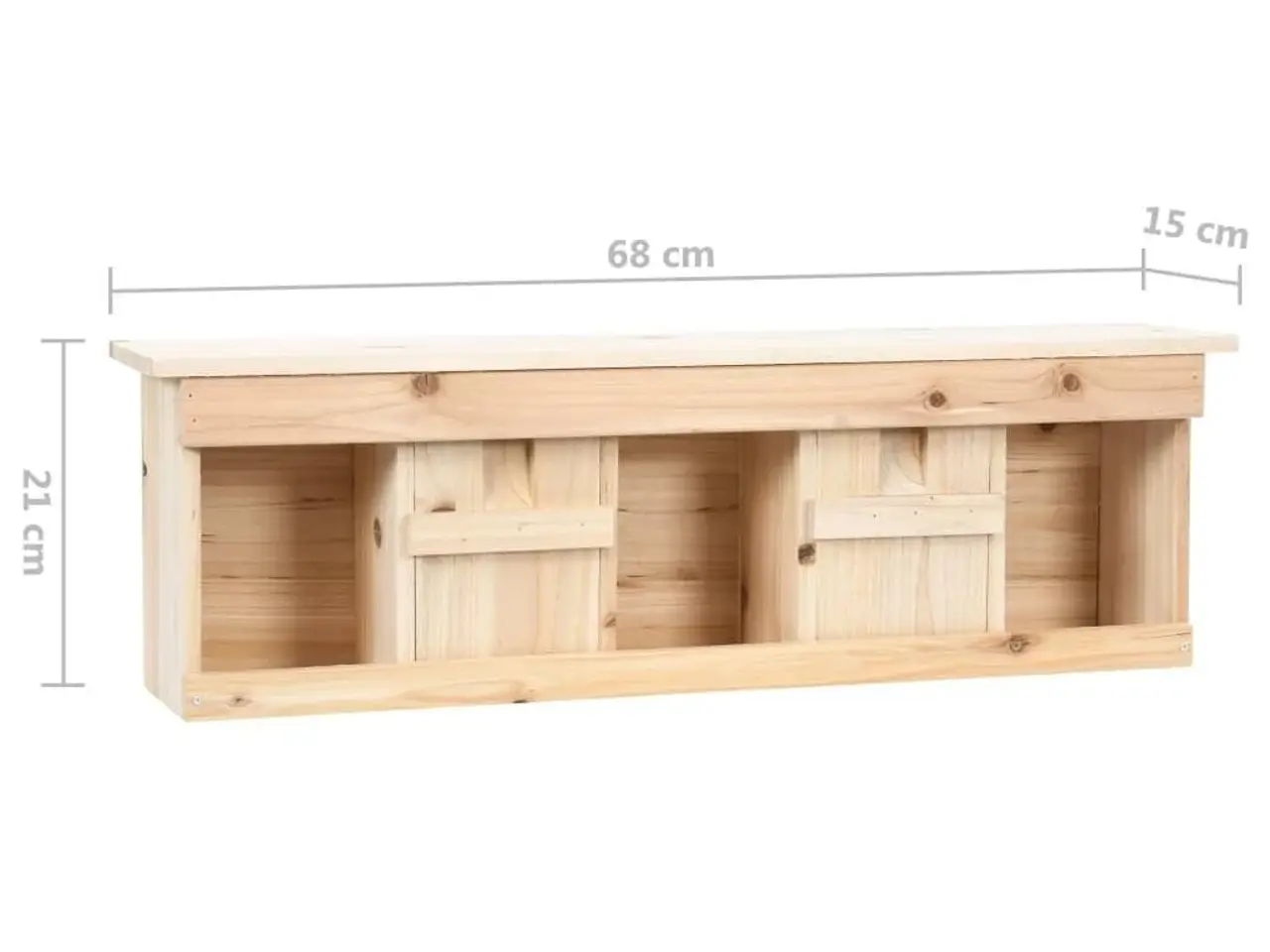 Billede 7 - Spurvehus med 5 rum 68×15×21 cm i fyrretræ