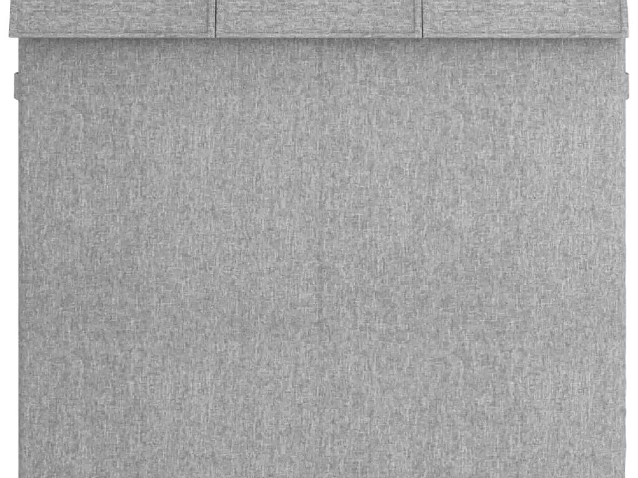 Billede 3 - Foldbar vasketøjskurv 64,5x34,5x59 cm kunstigt linned grå