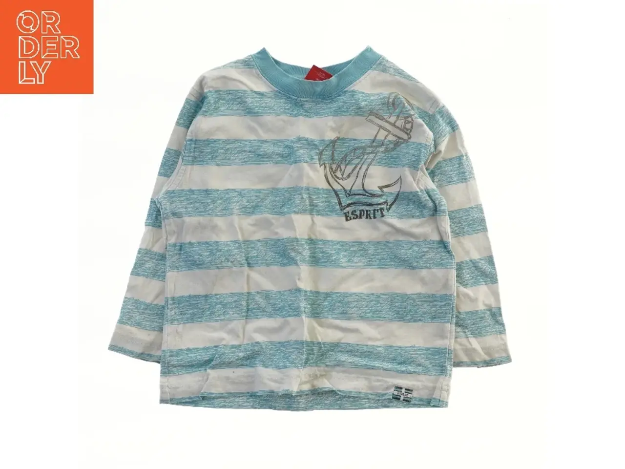 Billede 1 - Langærmet stribet bluse med anker design fra Esprit (str. 92)