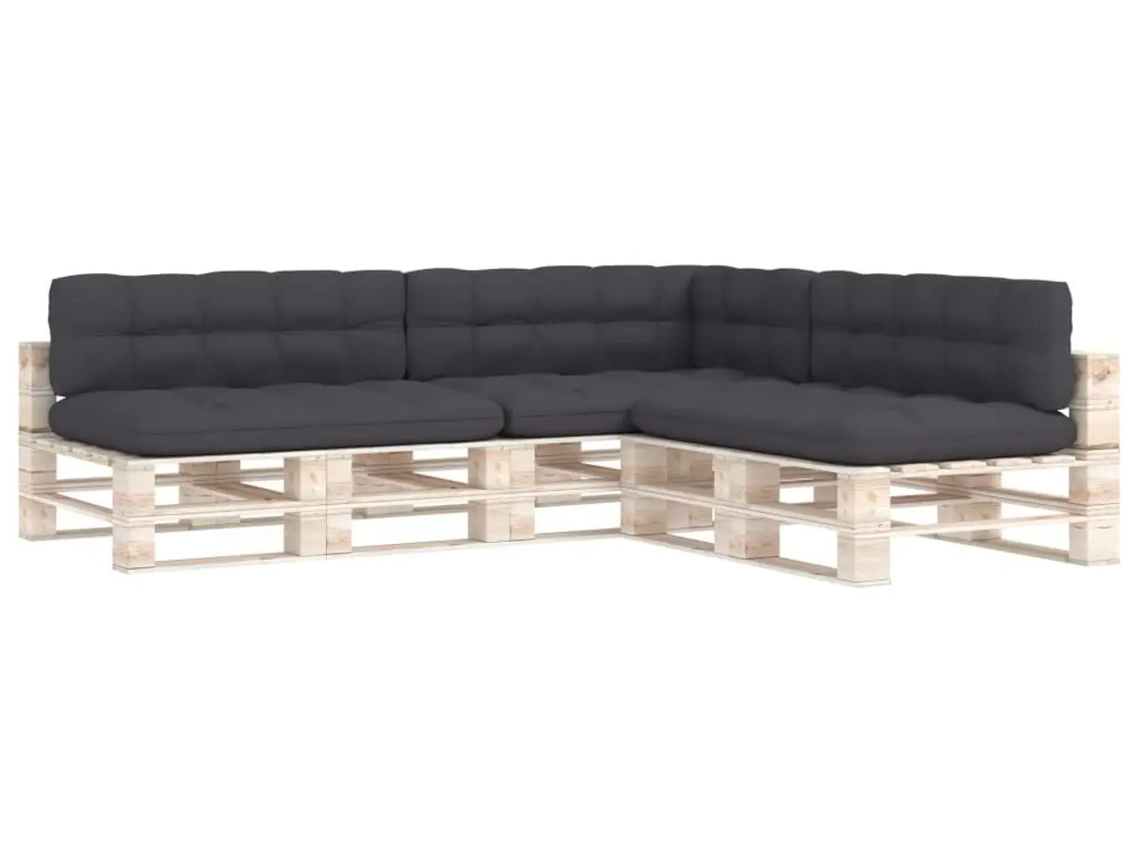 Billede 2 - Hynder til pallesofa 7 stk. antracitgrå