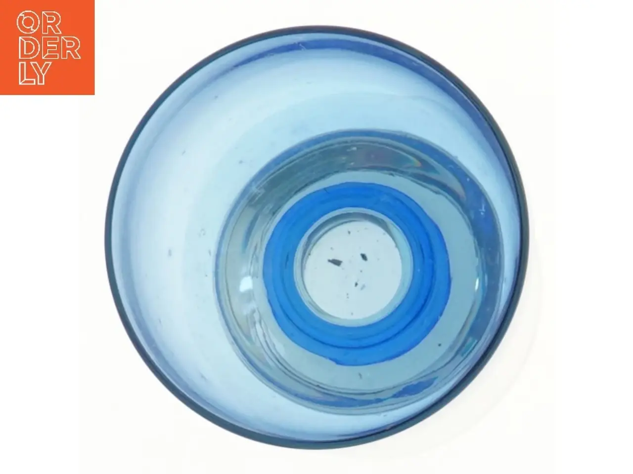 Billede 2 - Blå glas pokalvase 18x10 cm (str. 18x10 cm)