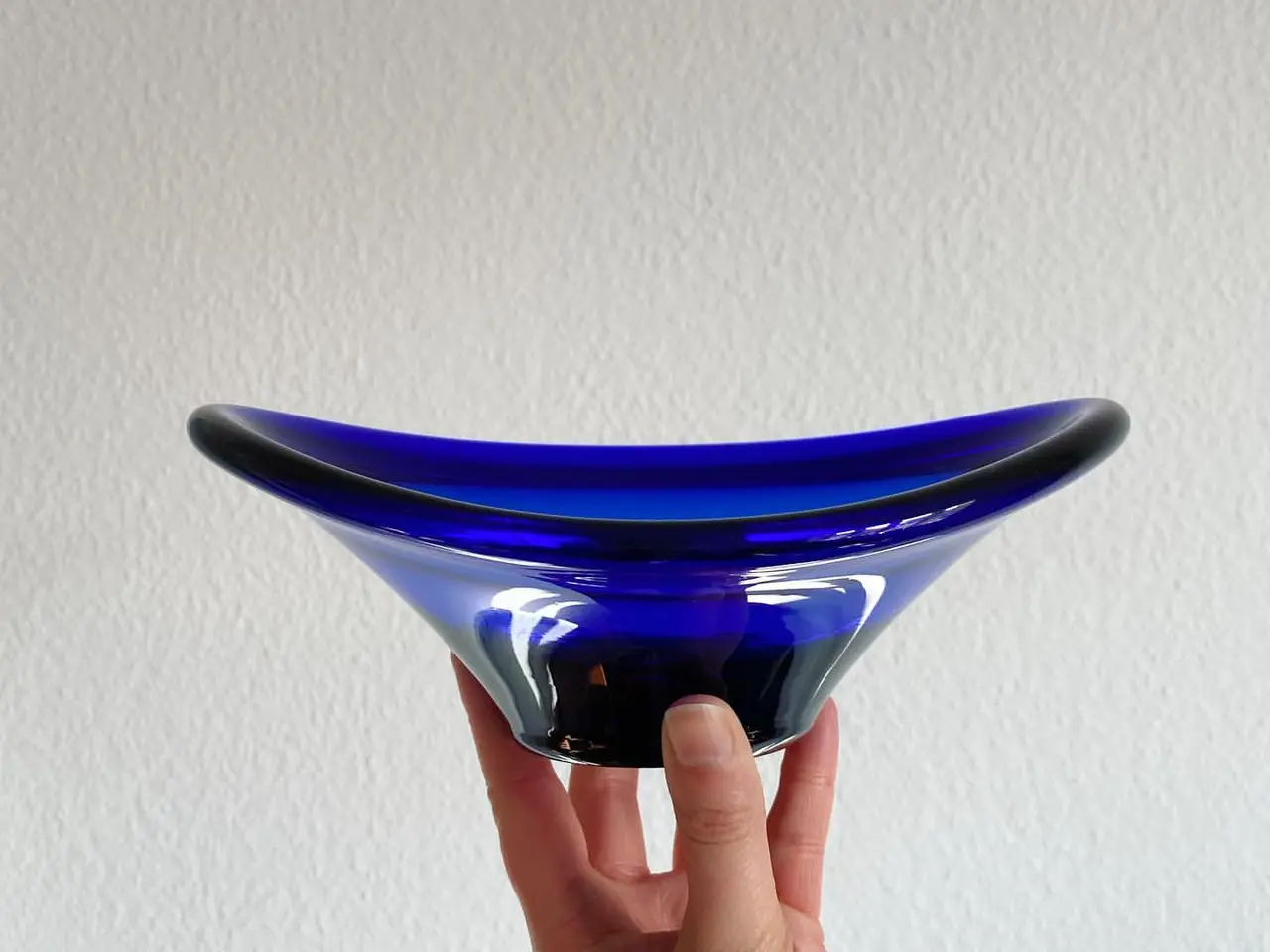 Billede 1 - Koboltblå, oval, høj, NB