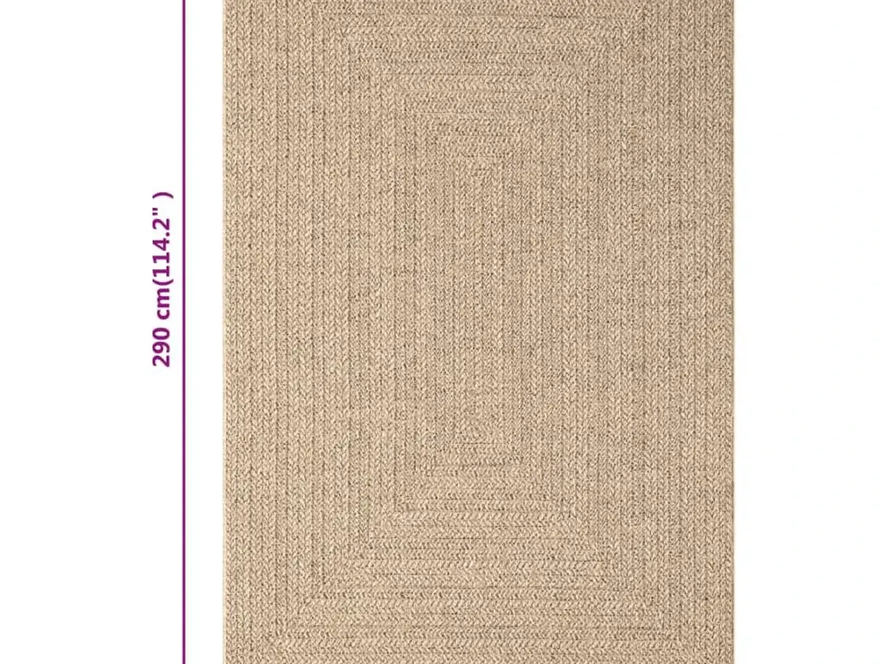 Billede 8 - Gulvtæppe ZIZUR 200×290 cm - jute-look til inde og ude