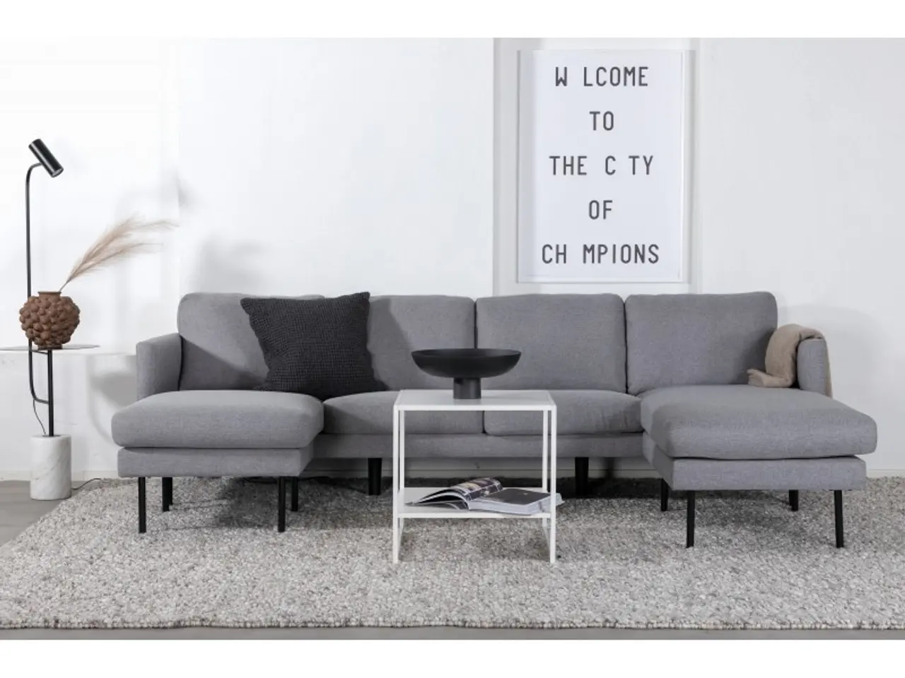 Billede 9 - Zoom U-Sofa -Grå Stof