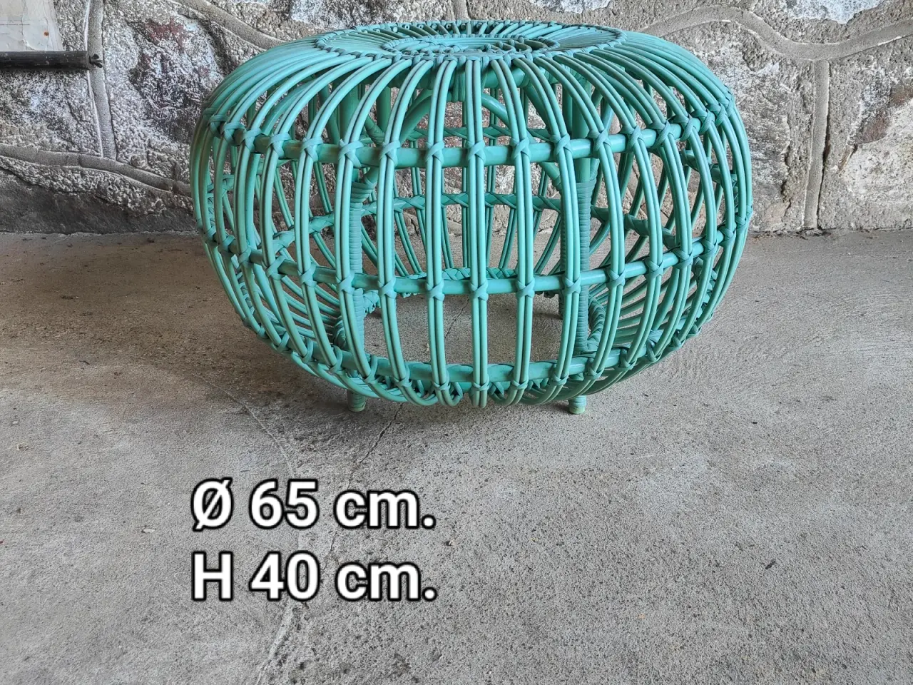 Billede 3 - Sika-design bambus puf turkis