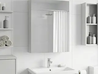 Badeværelsesspejlskab Hvid 50 x 14,5 x 70 cm Konstrueret træ