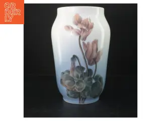 26 cm høj stor flot Royal Copenhagen Porcelænsvase med blomstermotiv (str. 26 cm)