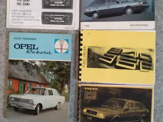 Instruktionsbøger / manualer, Volvo, Renault, Opel
