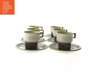 B&G stentøj kaffekopper med underkopper fra B&G (str. Ø 15 og Ø 7,5x7,5 cm)