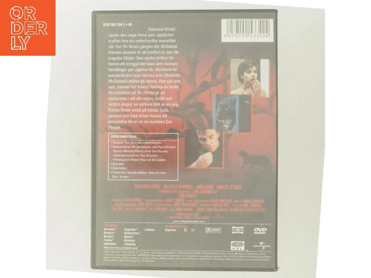 Billede 3 - Cat People med Nastassja Kinski (DVD)