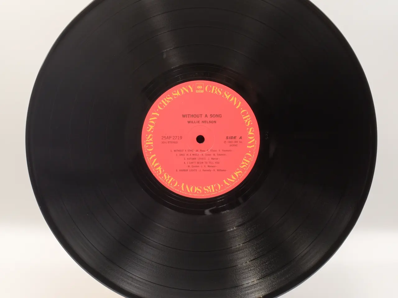 Billede 4 - Willie Nelson - Without A Song - JAPAN 1983 EX/EX