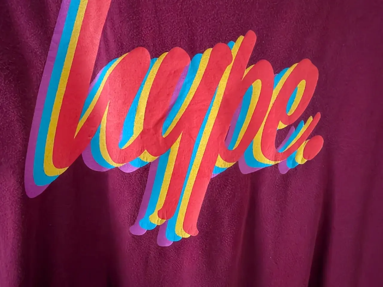 Billede 5 - Hype/Just Hype Rainbow Logo bordeau Rød T-shirt