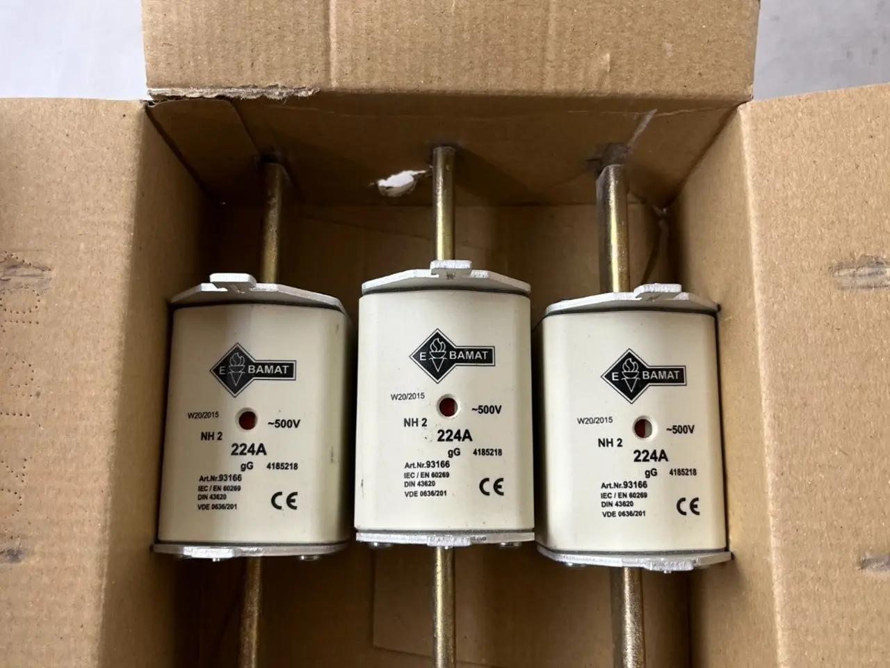 Billede 7 - NH2 Fuse 224A 500V gG Bals Bamat 93166 3pcs ny