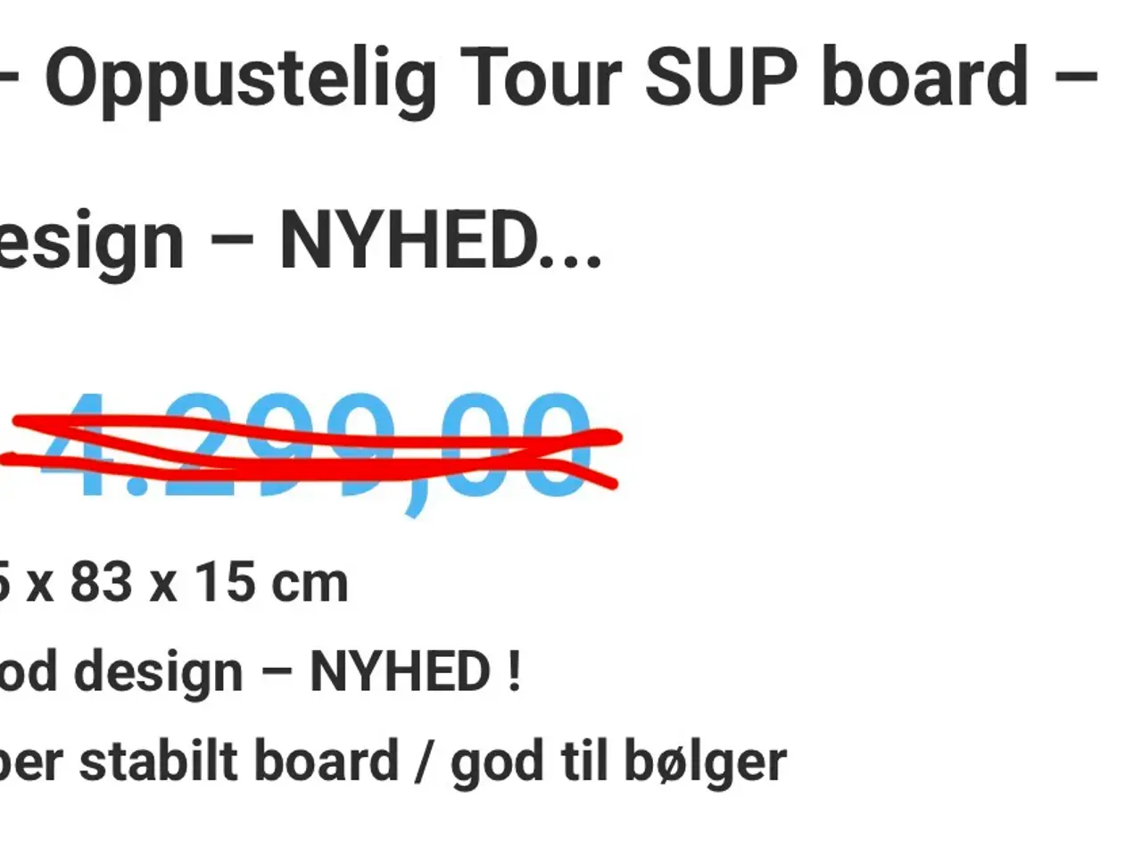 Billede 3 - HELT NYT SUP board komplet / trædesign