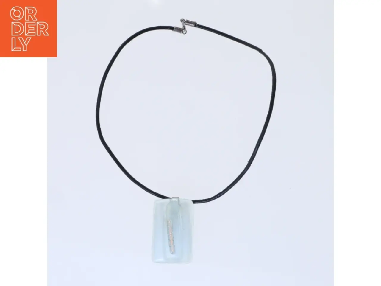Billede 1 - Glasvedhæng halskæde (str. 42 cm)