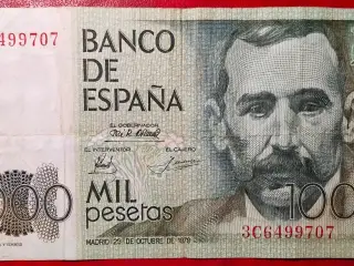 SPANIEN 1000 PESETAS 1979 Benito Pérez Galdós