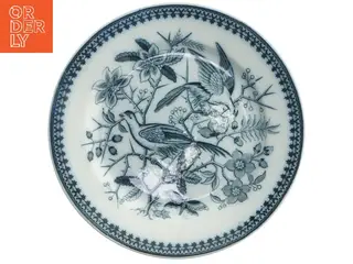 To porcelæns frokosttallerken med fuglemotiv fra Fasan (str. 20 cm)