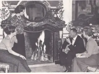 Dronning Margrethe - Prins Henrik - Prins Frederik og Joachim - Royale Pressefoto Elfelt 12x17 cm.