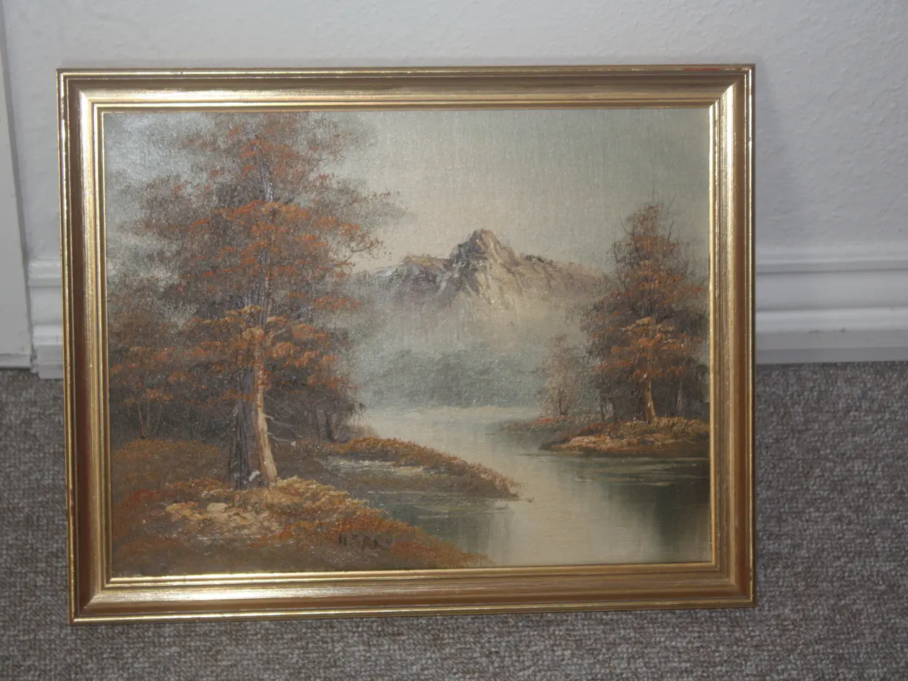 Billede 1 - Maleri med underskrift (HARRY) 45 cm x 36 cm