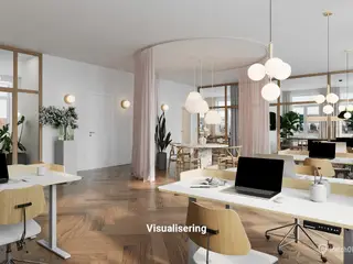 176 m² total nyistandsat kontorlejemål lige ved Nørreport Station med adgang til fælles kantine