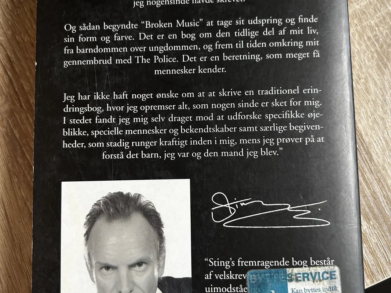 Billede 2 - Sting - "Broken Music" - Dansk udgave (2004)