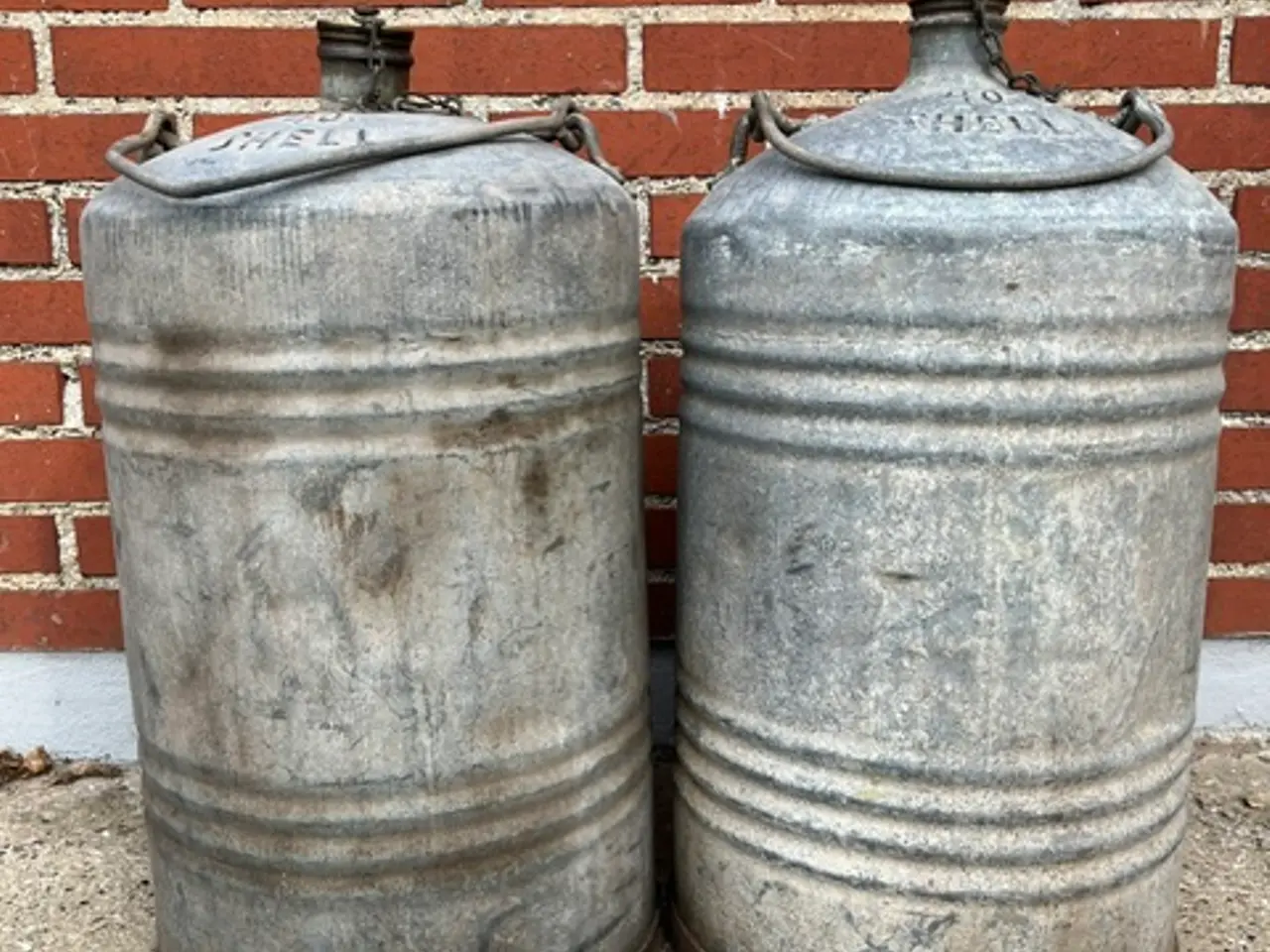 Billede 2 - Peteroleums-/benzindunke i tin 40 liter