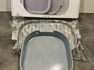 Normann Copenhagen Nabo Tray grå - sæt med 3 bakke