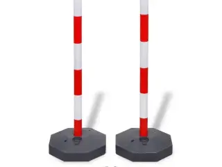 Trafikpælesæt med plastikkæde på 10 cm