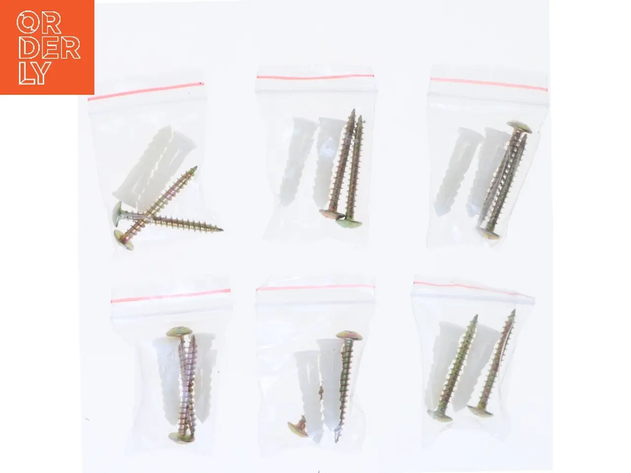 Billede 1 - Skruer med rawlplugs 4 cm – 6 stk (str. 6 stk 4 cm)