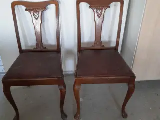 Teak træs stole 2 stk