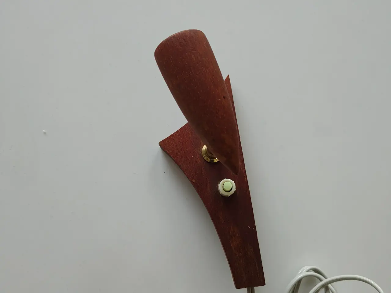 Billede 1 - Fin retro teak væglampe