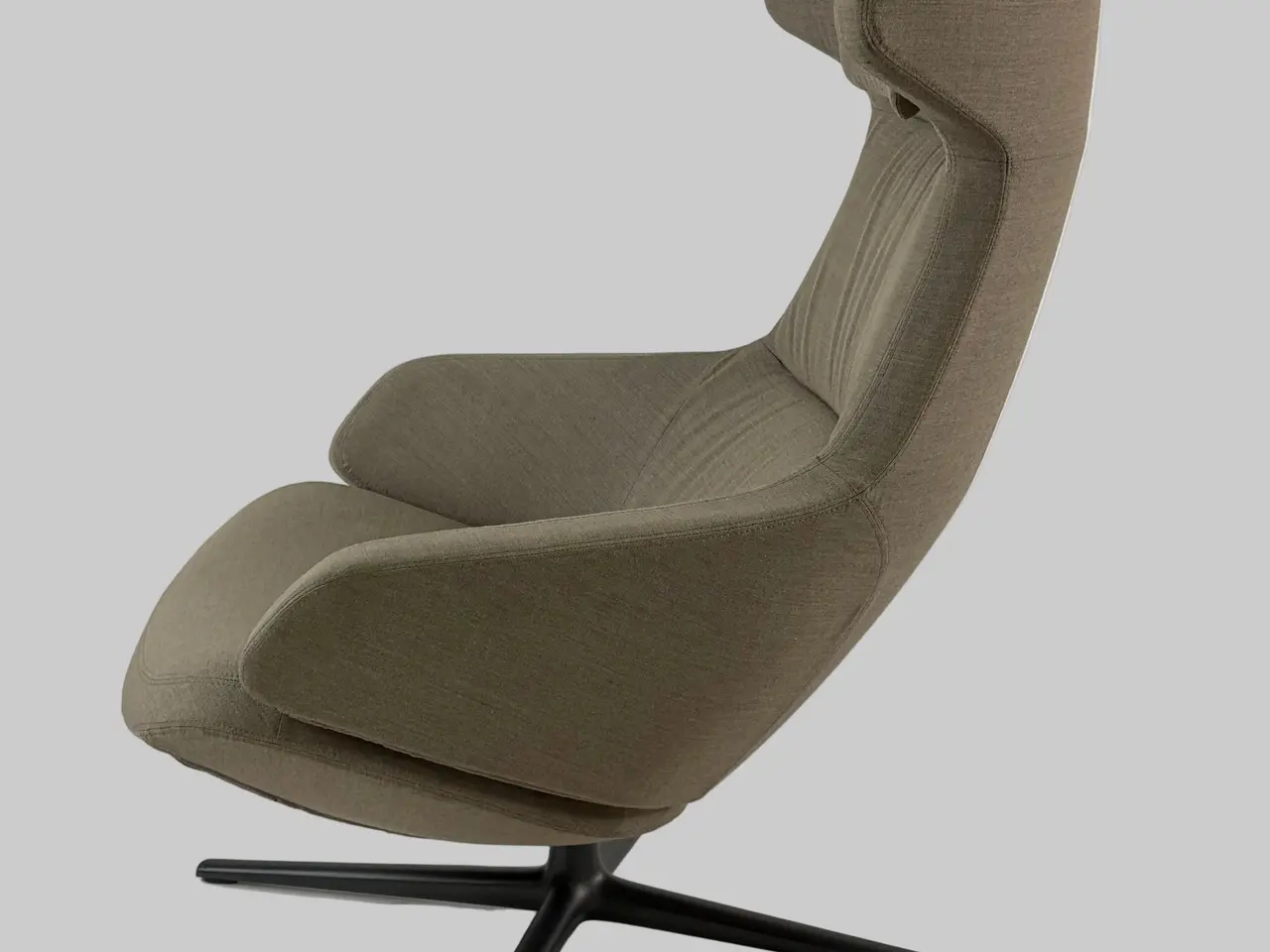 Billede 4 - Arper Aston Club Loungestol – Gråbrun/Sort Stel
