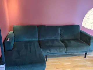 Grøn 3 personers sofa, Ilva